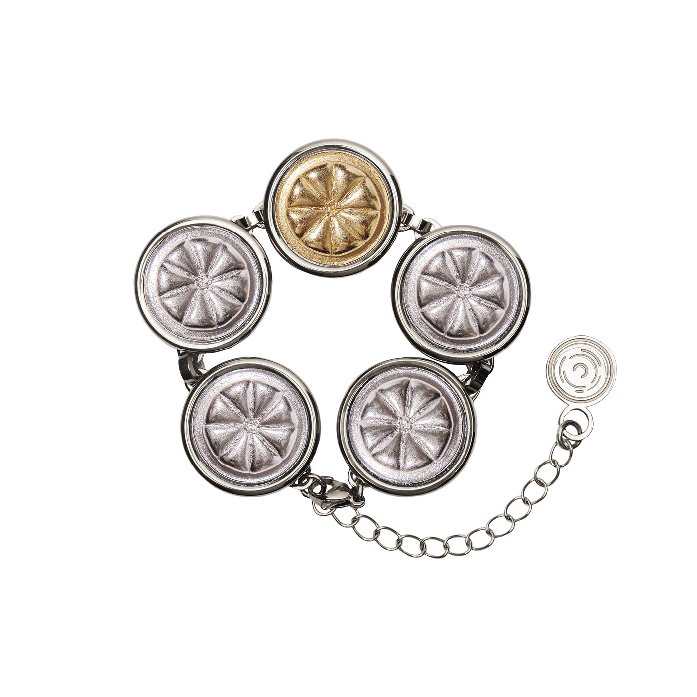 Panis Quadratus Coin Bracelet - Silver