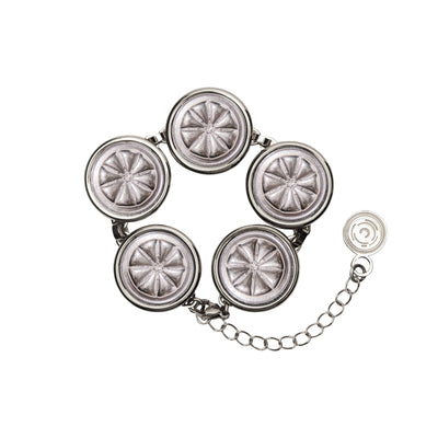 Panis Quadratus Coin Bracelet - Silver