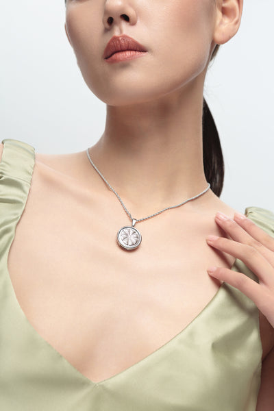 Panis Quadratus Pendant Necklace - Silver
