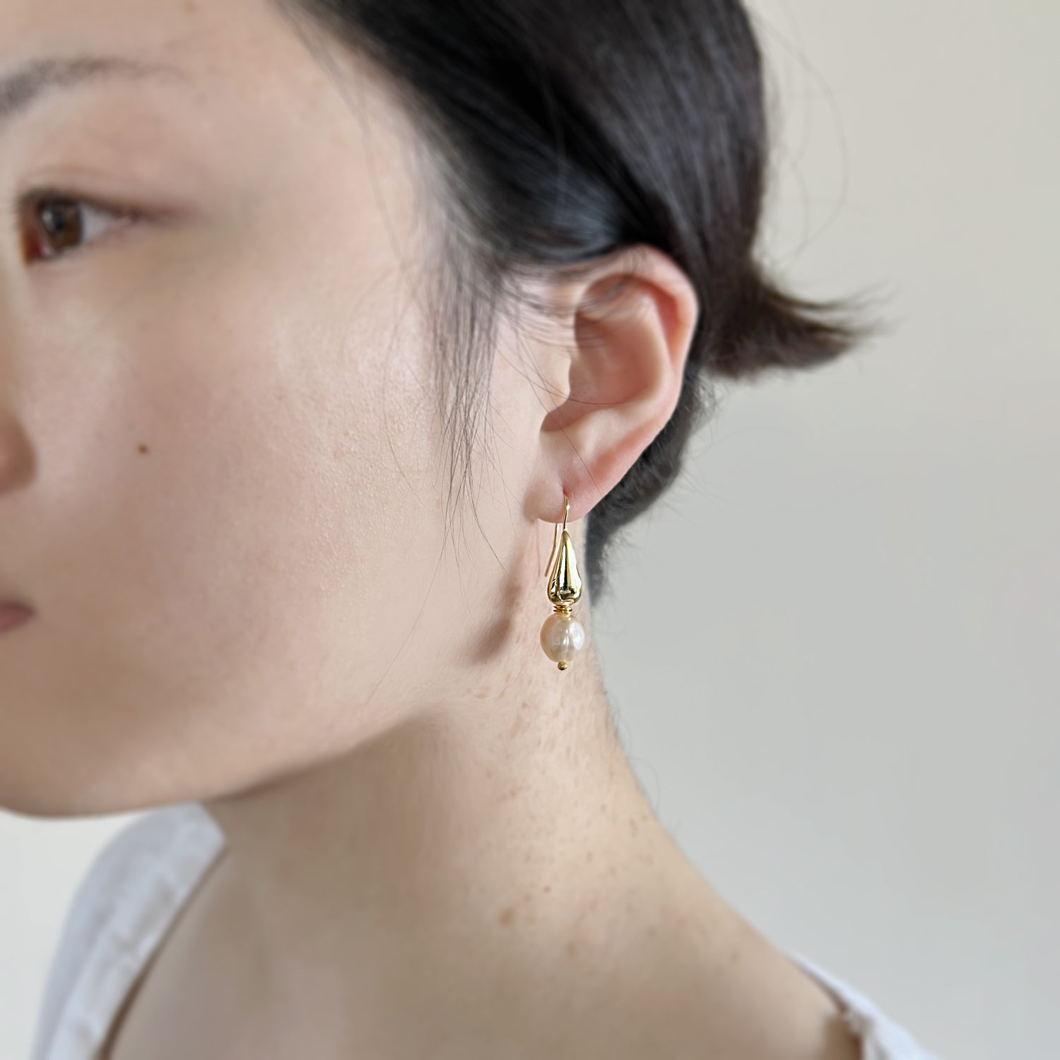 Joan - Asymmetric Baroque Freshwater Cultured Pearl Earrings