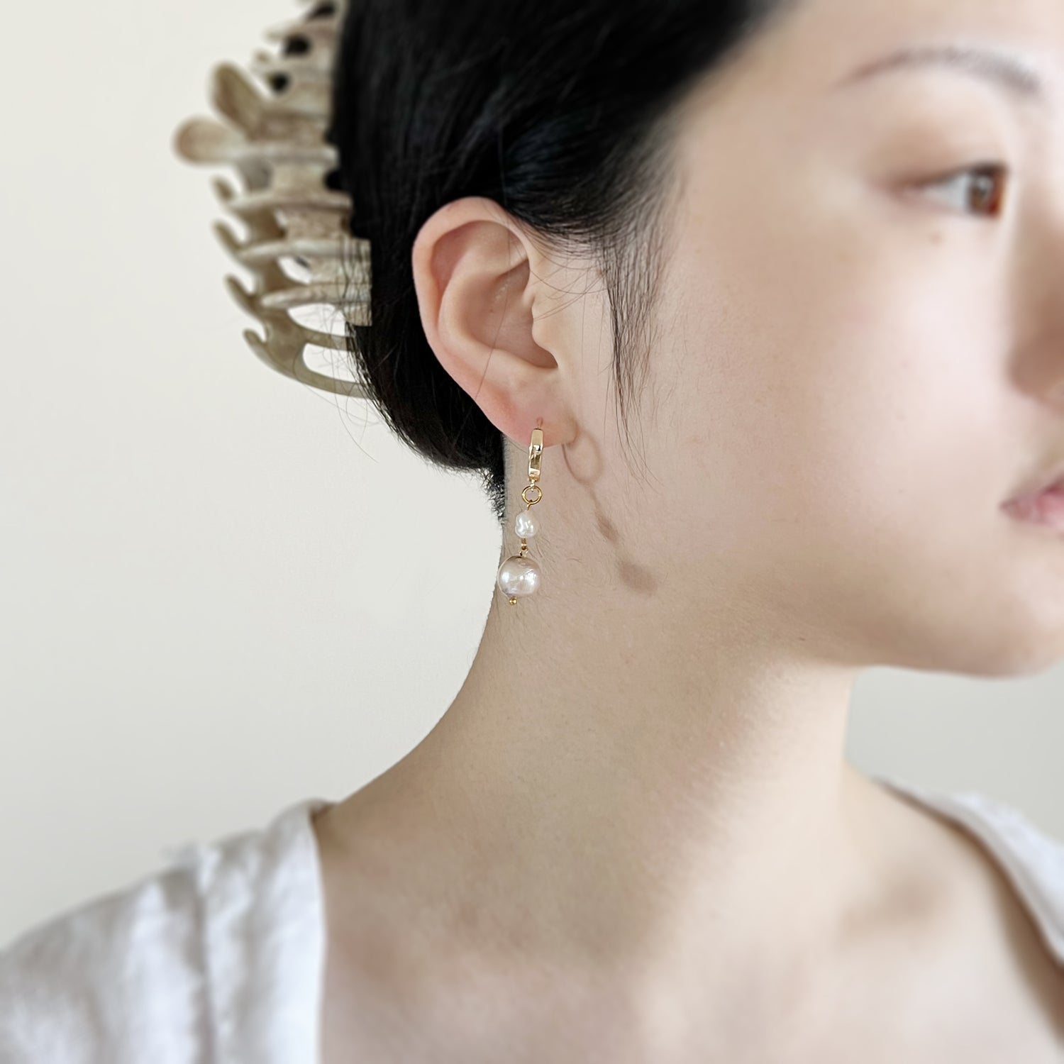 Margaret - Baroque Freshwater Cultured Pearl Earrings