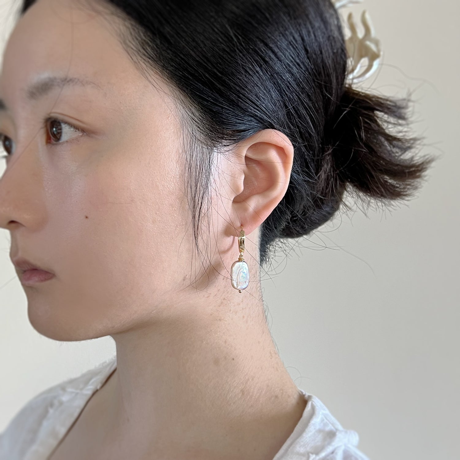 Emma - Lavender Baroque Freshwater Cultured Pearl Earrings
