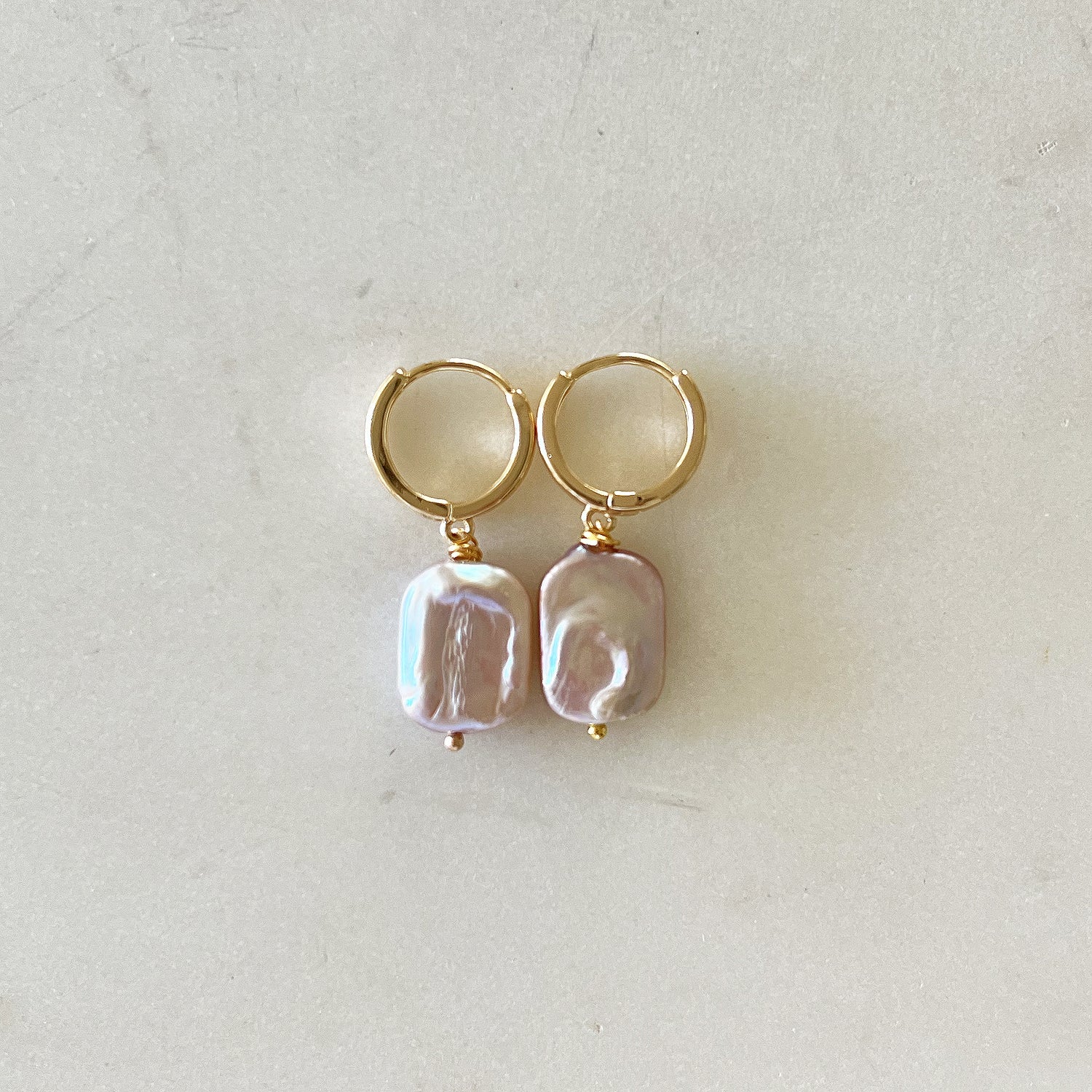 Emma - Lavender Baroque Freshwater Cultured Pearl Earrings