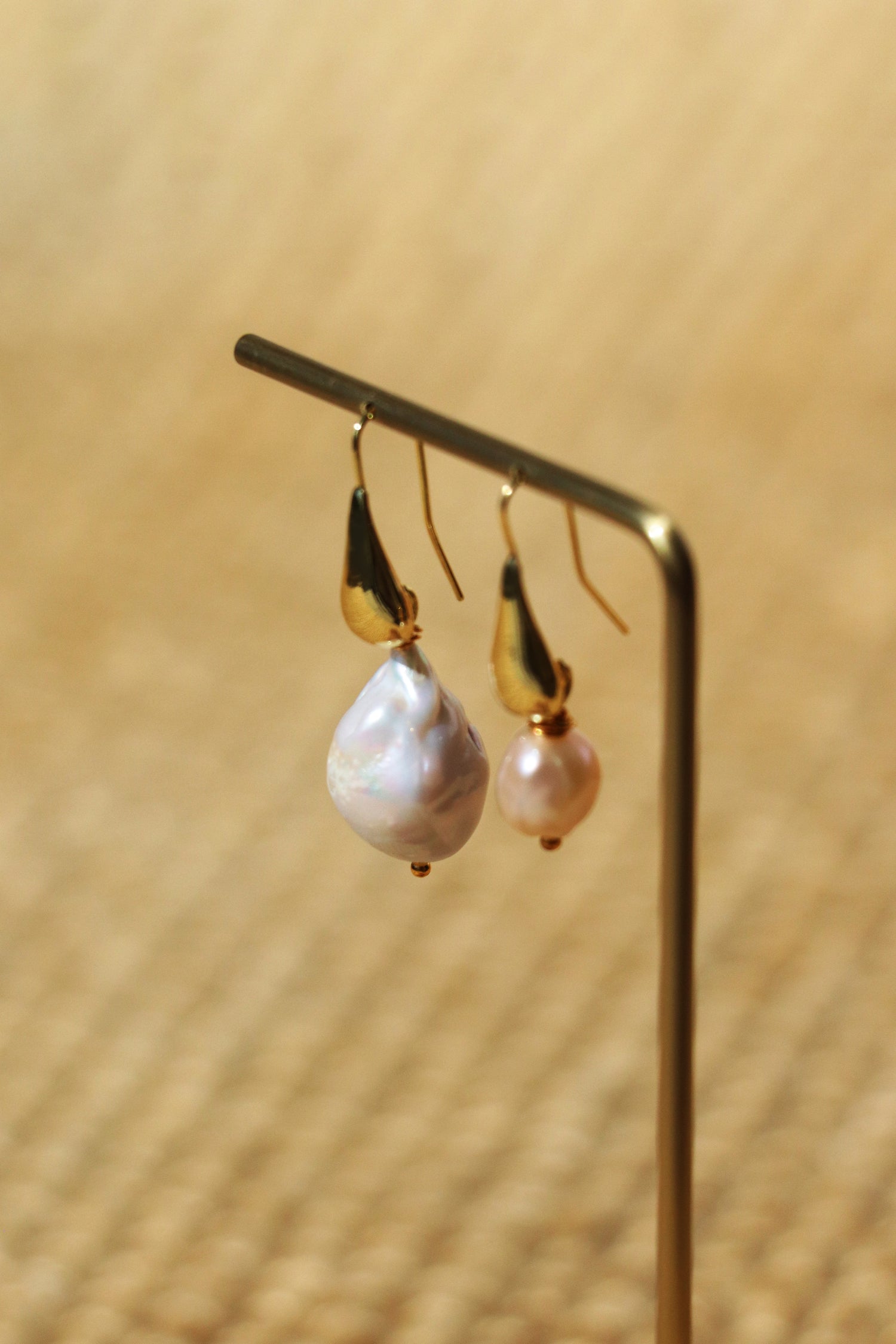 Joan - Asymmetric Baroque Freshwater Cultured Pearl Earrings