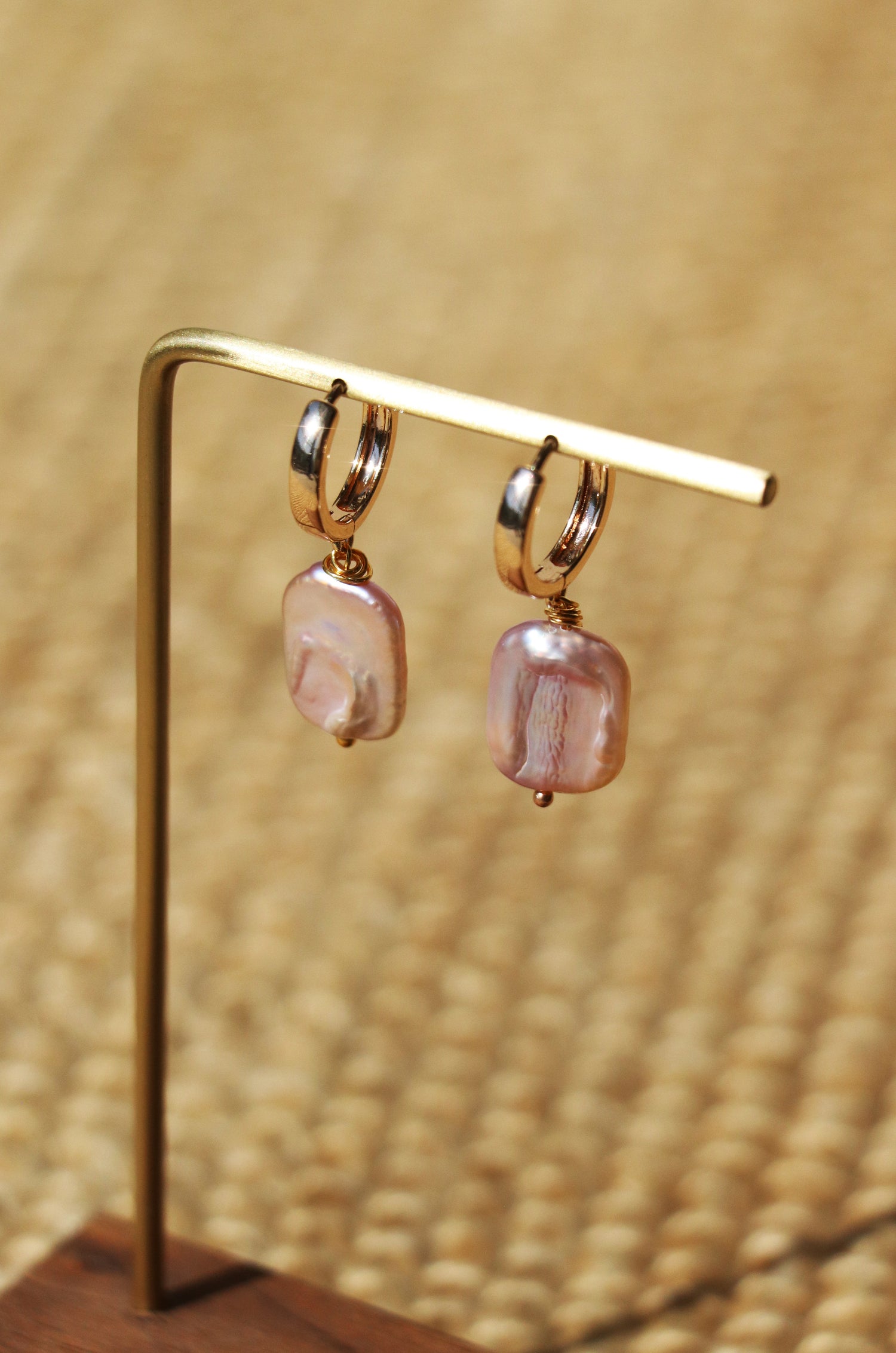 Emma - Lavender Baroque Freshwater Cultured Pearl Earrings