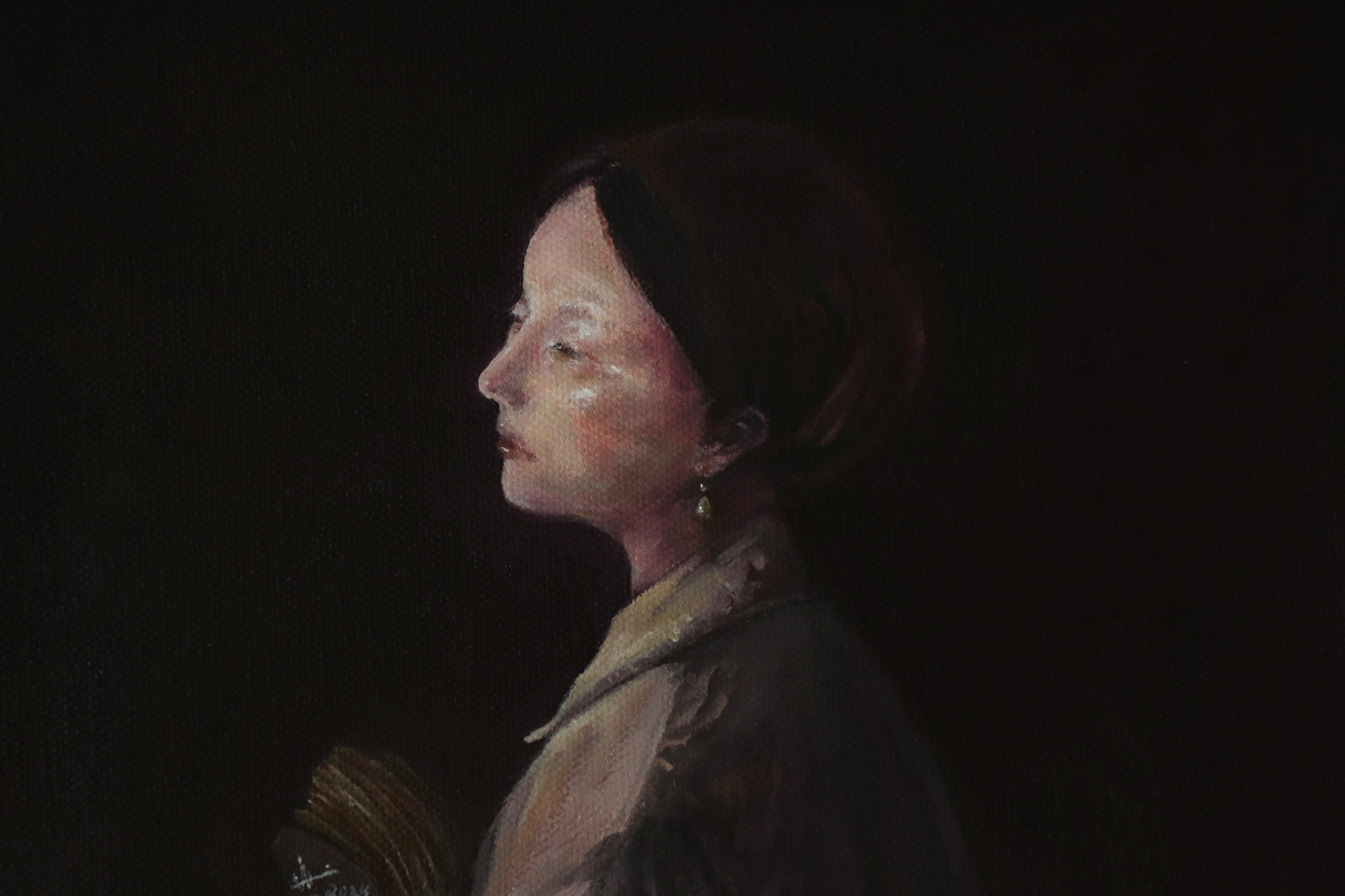 The Pearl Earring - Miaaurei - Oil Painting on canvas - 2024