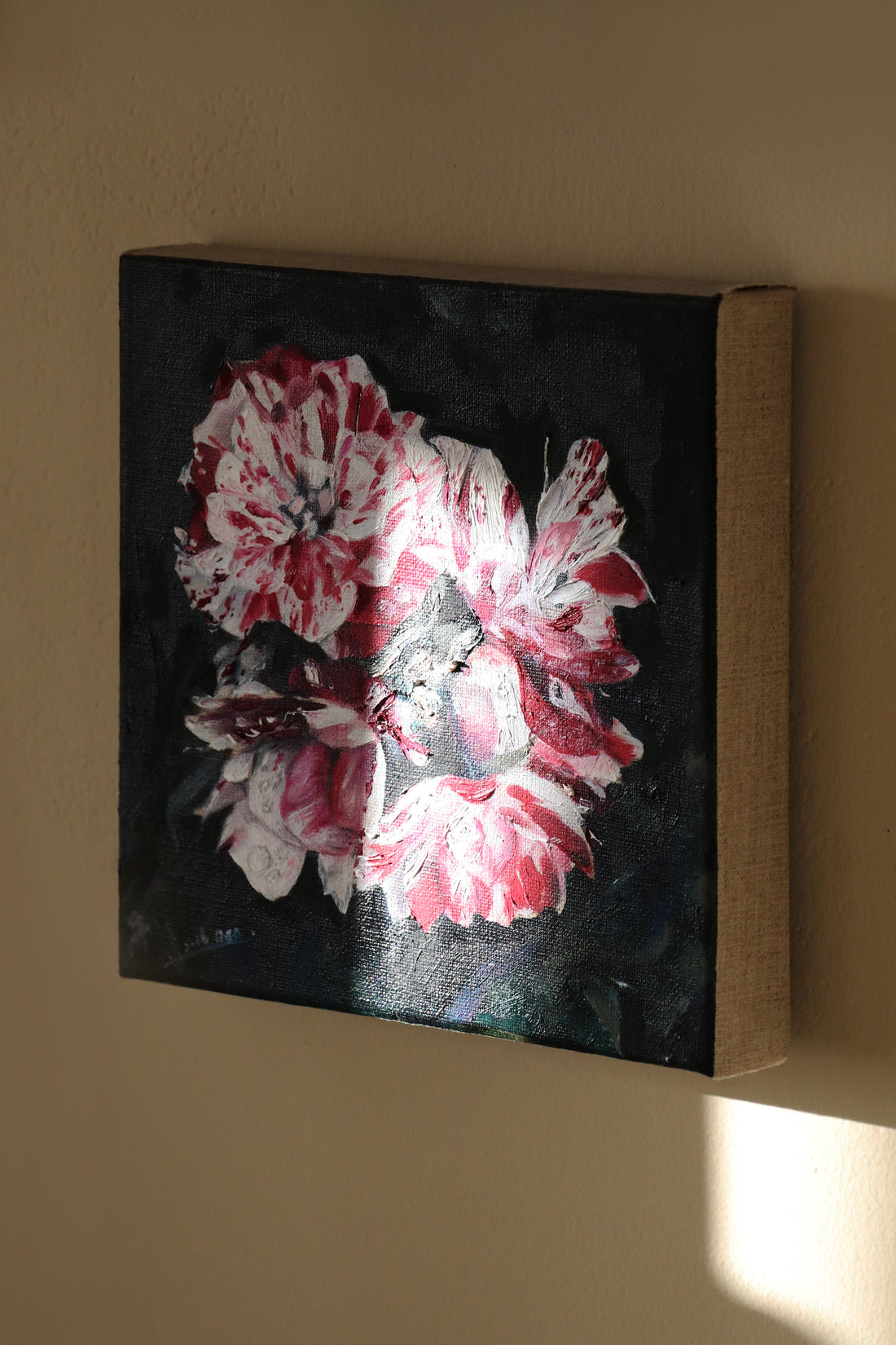 Candy Stripe Peony - Miaaurei - Oil Painting on Linen - 2018