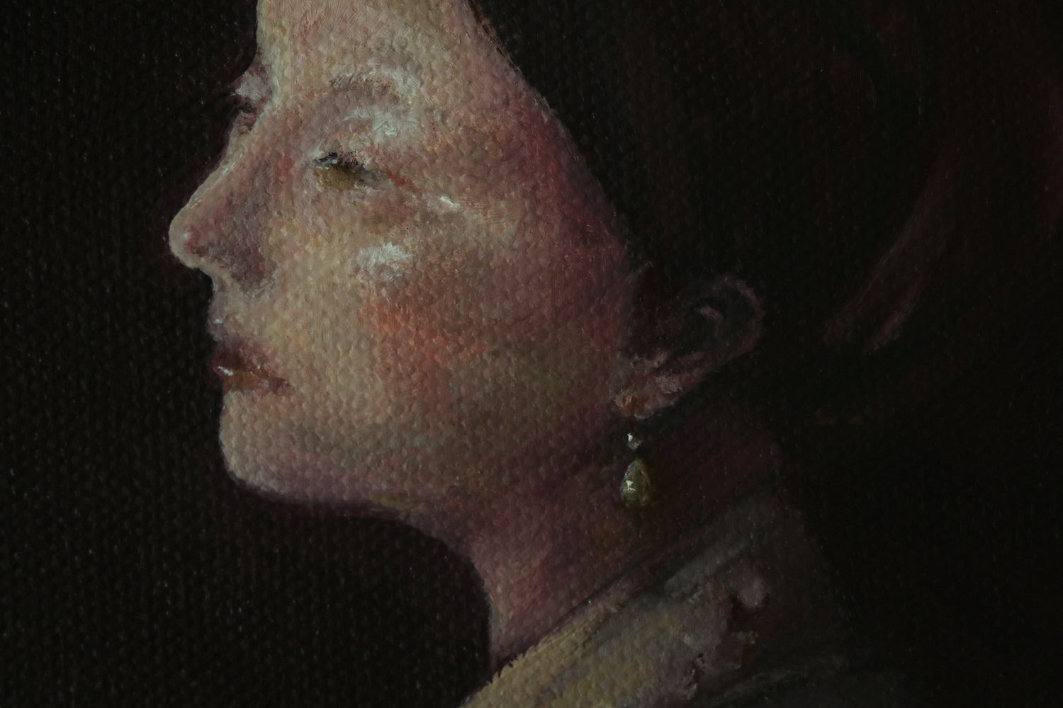 The Pearl Earring - Miaaurei - Oil Painting on canvas - 2024