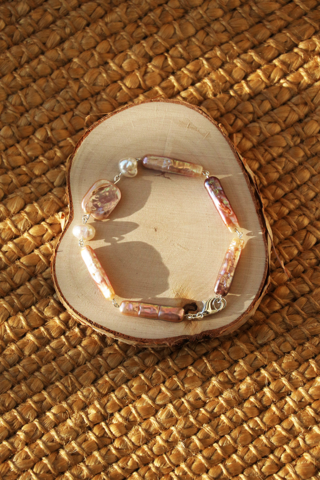 Charlotte - Mixed shape Freshwater Baroque Cultured Pearls Bracelet