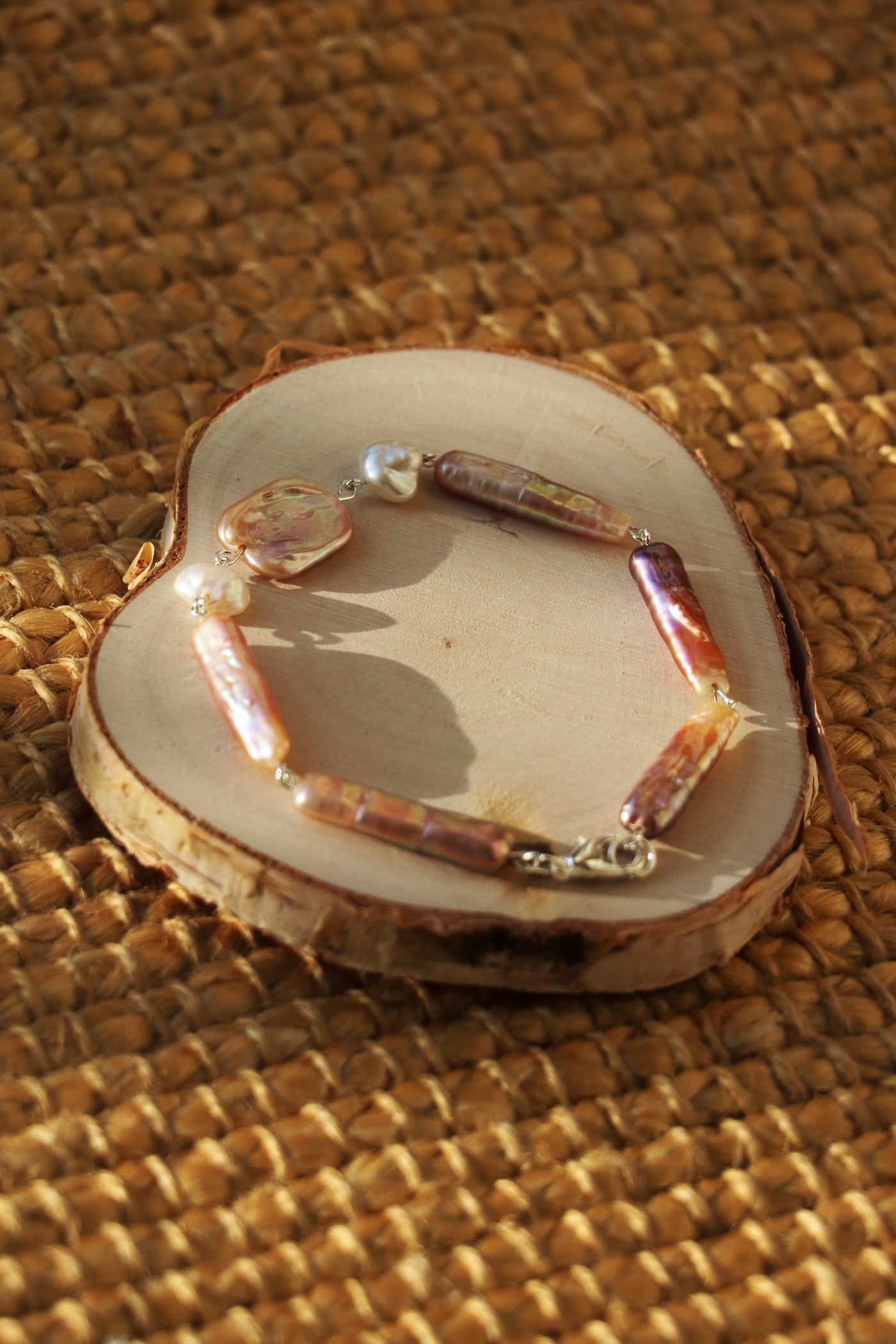 Charlotte - Mixed shape Freshwater Baroque Cultured Pearls Bracelet