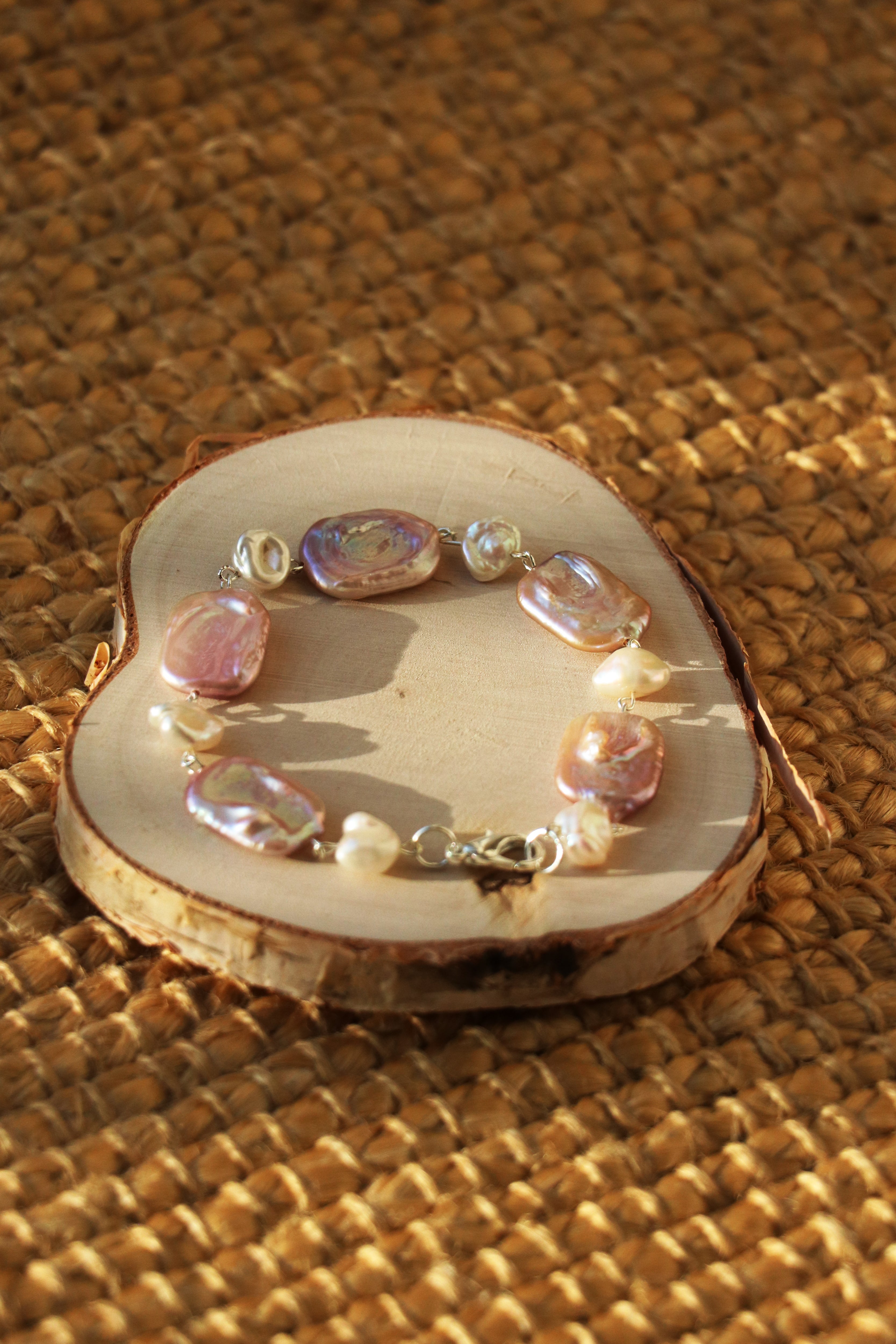 Eloise - Mixed shape Freshwater Baroque Cultured Pearls Bracelet