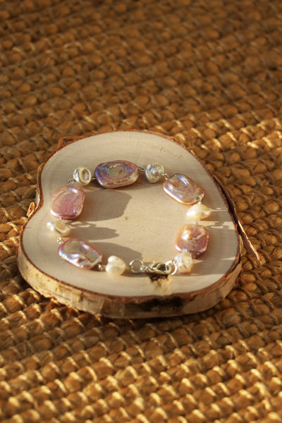 Eloise - Mixed shape Freshwater Baroque Cultured Pearls Bracelet