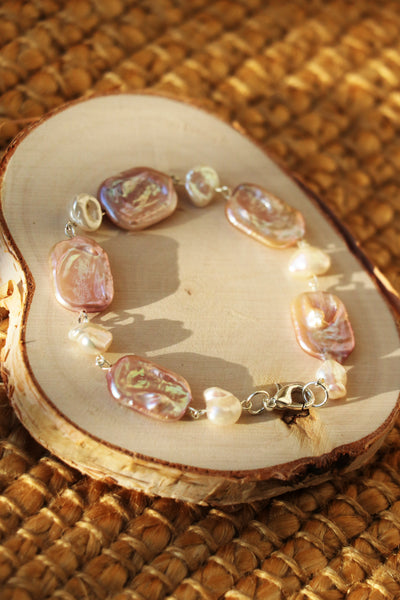Eloise - Mixed shape Freshwater Baroque Cultured Pearls Bracelet
