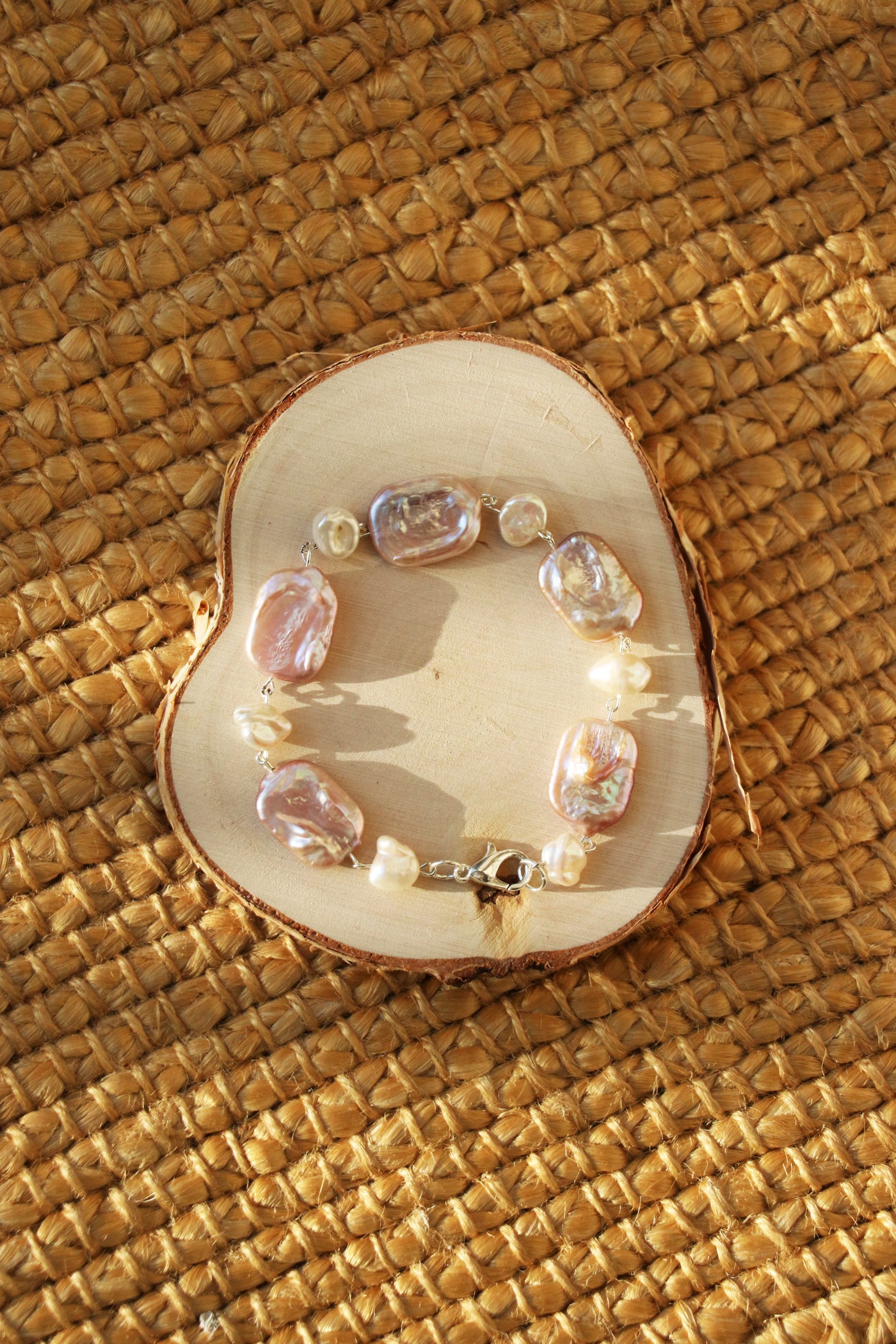 Eloise - Mixed shape Freshwater Baroque Cultured Pearls Bracelet