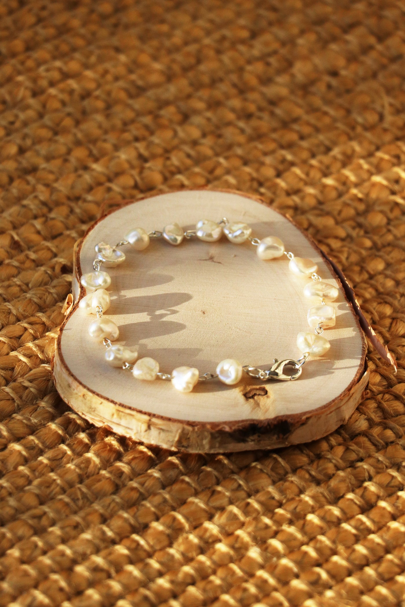Sophia -  Small Freshwater Baroque Cultured Pearls Bracelet