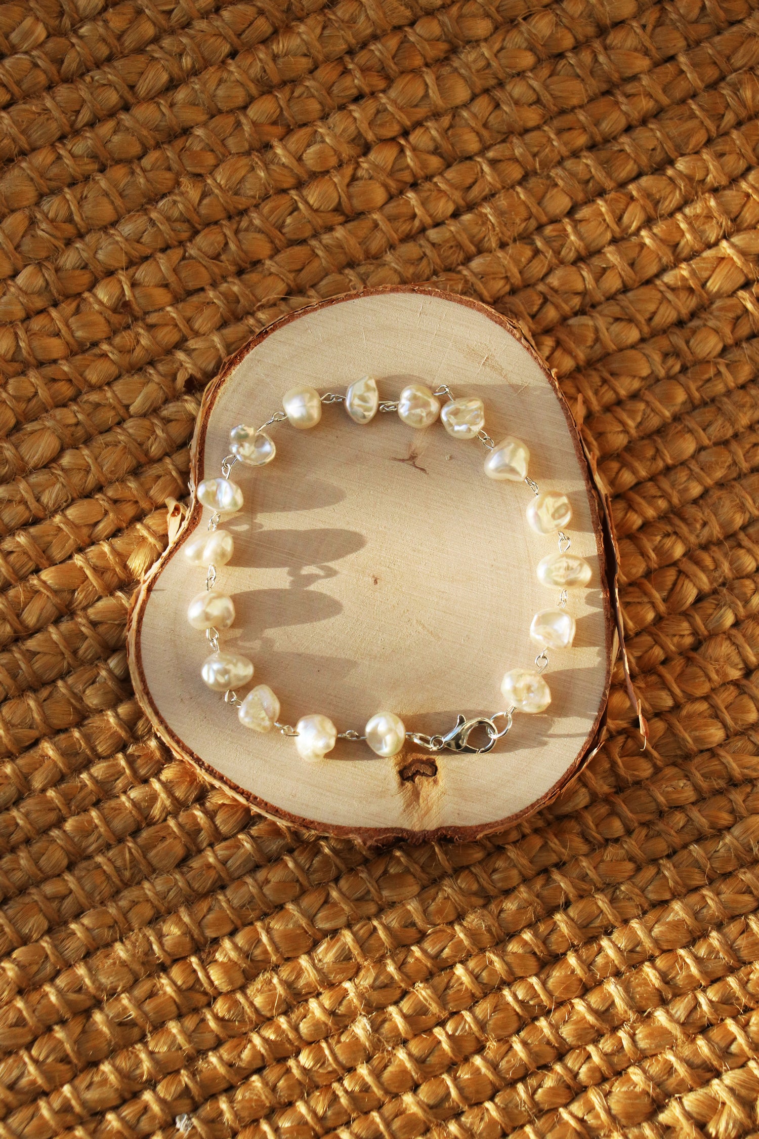 Sophia -  Small Freshwater Baroque Cultured Pearls Bracelet
