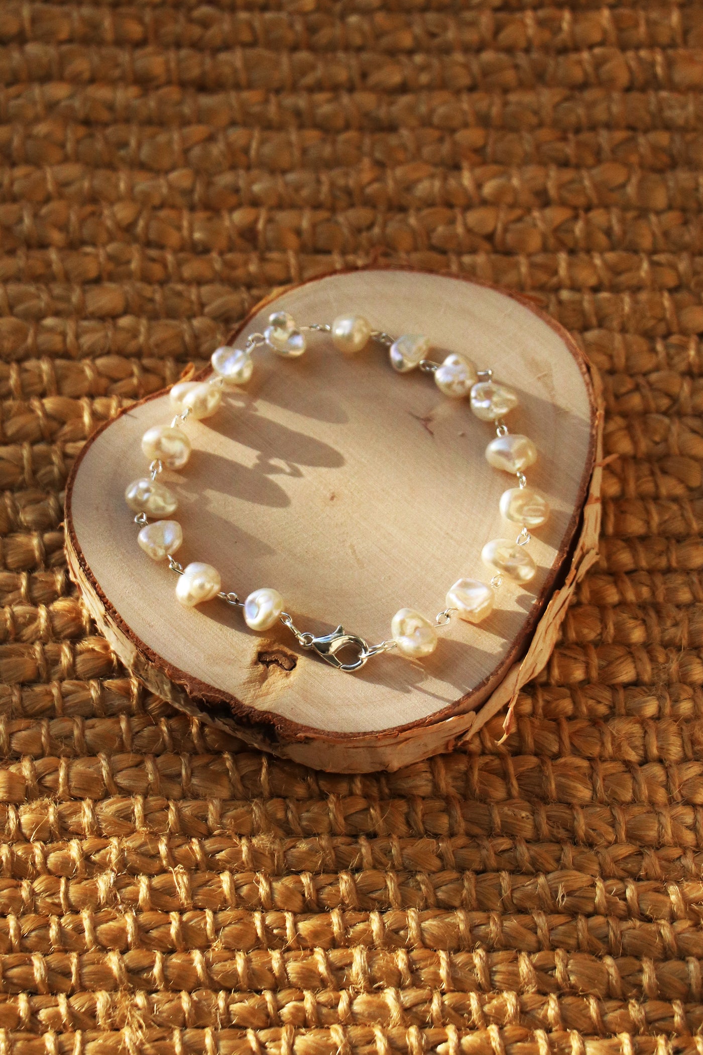 Sophia -  Small Freshwater Baroque Cultured Pearls Bracelet