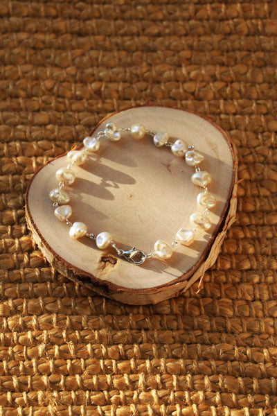 Sophia -  Small Freshwater Baroque Cultured Pearls Bracelet