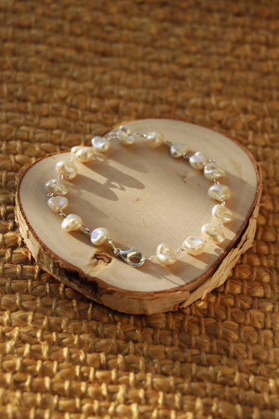 Sophia -  Small Freshwater Baroque Cultured Pearls Bracelet