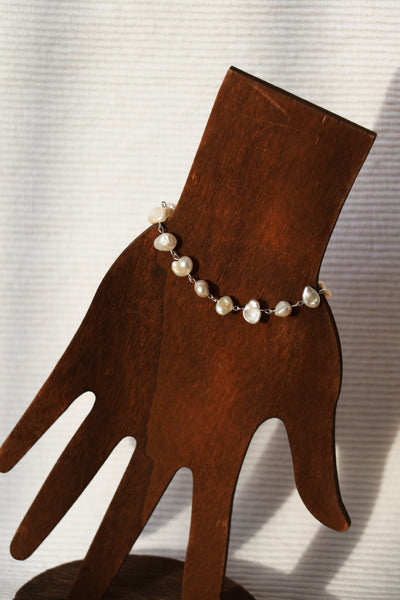 Sophia -  Small Freshwater Baroque Cultured Pearls Bracelet