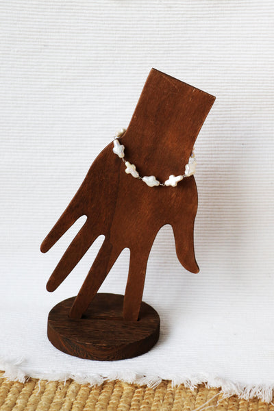 Capucine - Cross shape Freshwater Baroque Cultured Pearls Bracelet