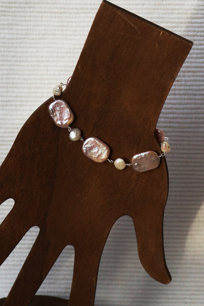 Eloise - Mixed shape Freshwater Baroque Cultured Pearls Bracelet