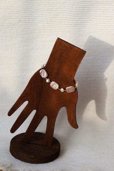 Eloise - Mixed shape Freshwater Baroque Cultured Pearls Bracelet