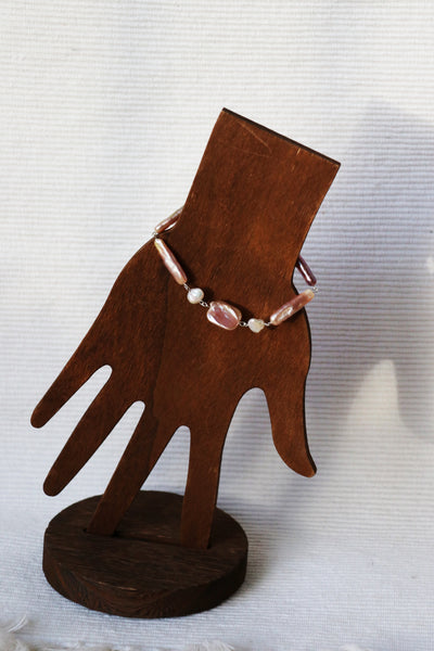 Charlotte - Mixed shape Freshwater Baroque Cultured Pearls Bracelet