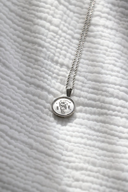 Grapes Coin Pendant Necklace