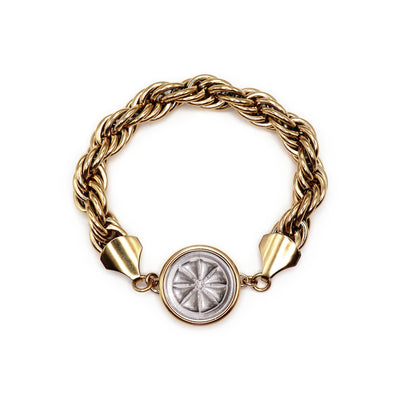 Panis Quadratus Rope Chain Bracelet - Gold