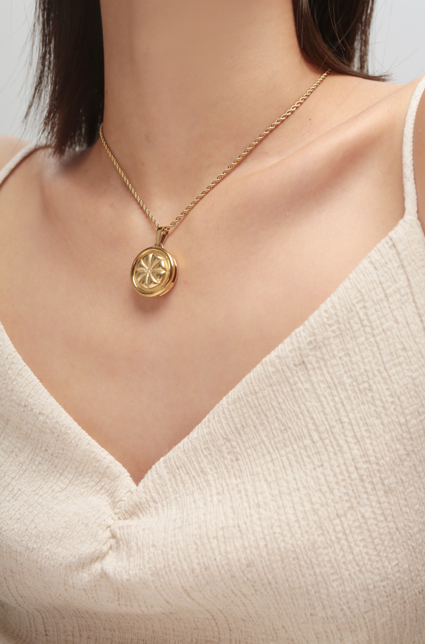 Gold Rope Chain Necklace