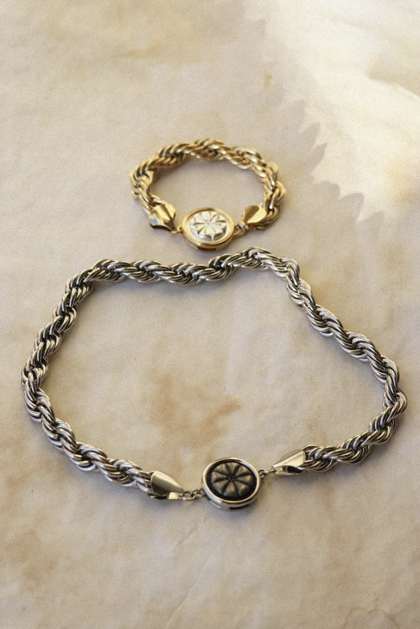 Panis Quadratus Rope Chain Bracelet - Gold