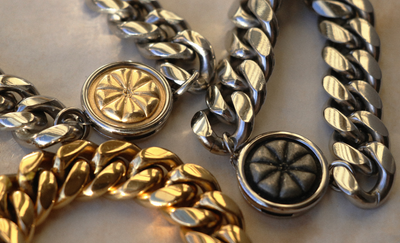 Panis Quadratus Cuban Chain Necklace - Silver