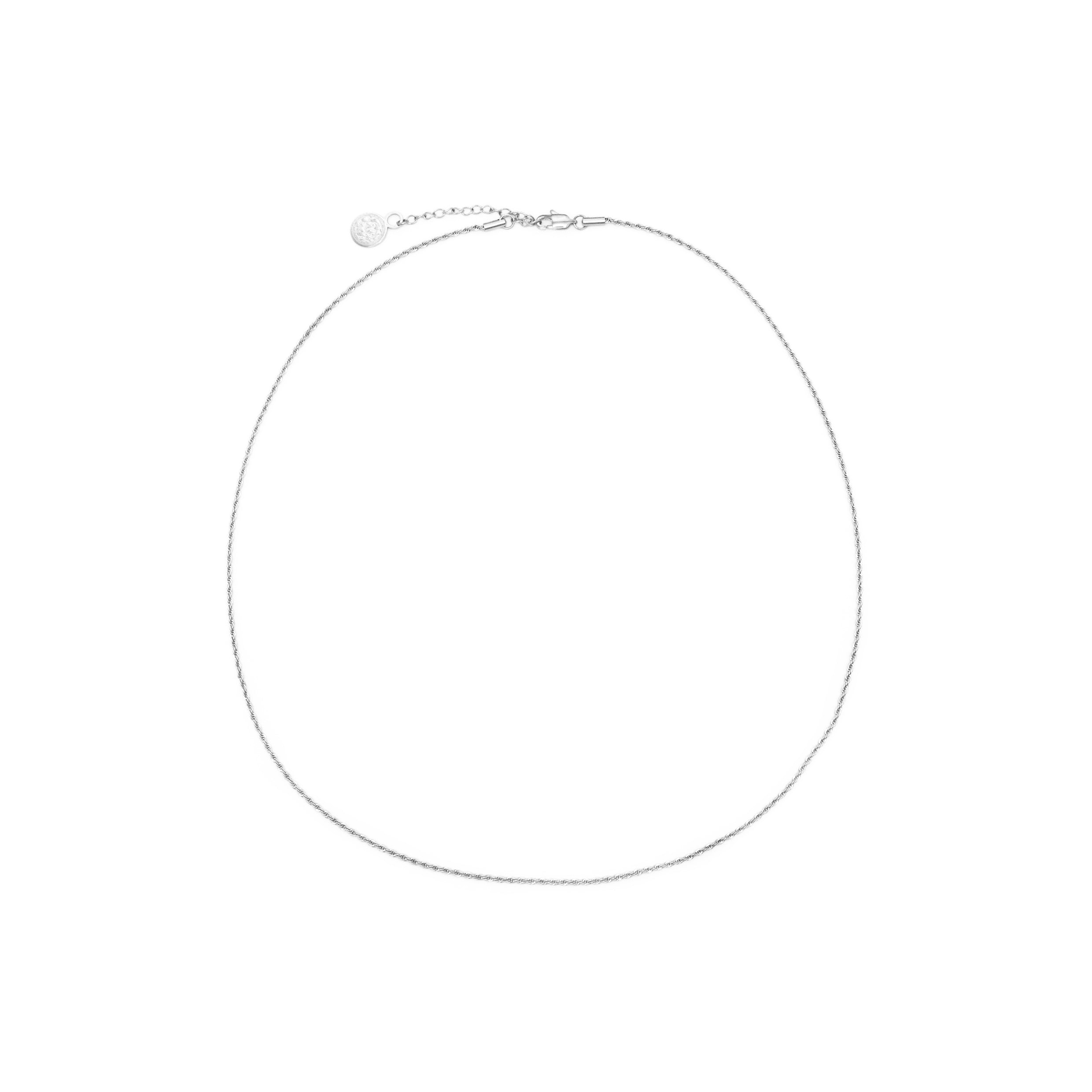 Silver Rope Chain Necklace